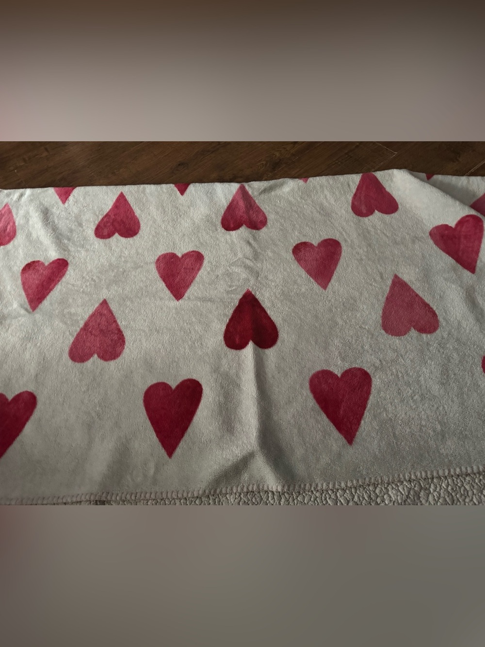 Victoria's Secret Pink Valentines Heart Sherpa Blanket Throw